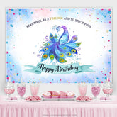 Schön Als A Pfau Traum Blau Geburtstag Hintergrund